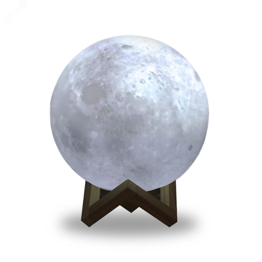 Светильник светодиодный Gauss NN Луна 1 Вт, диаметр - 100 мм, настольный, с Li-ion аккумулятором и пультом, световой поток 100 лм, материал корпуса - пластик, цвет - белый