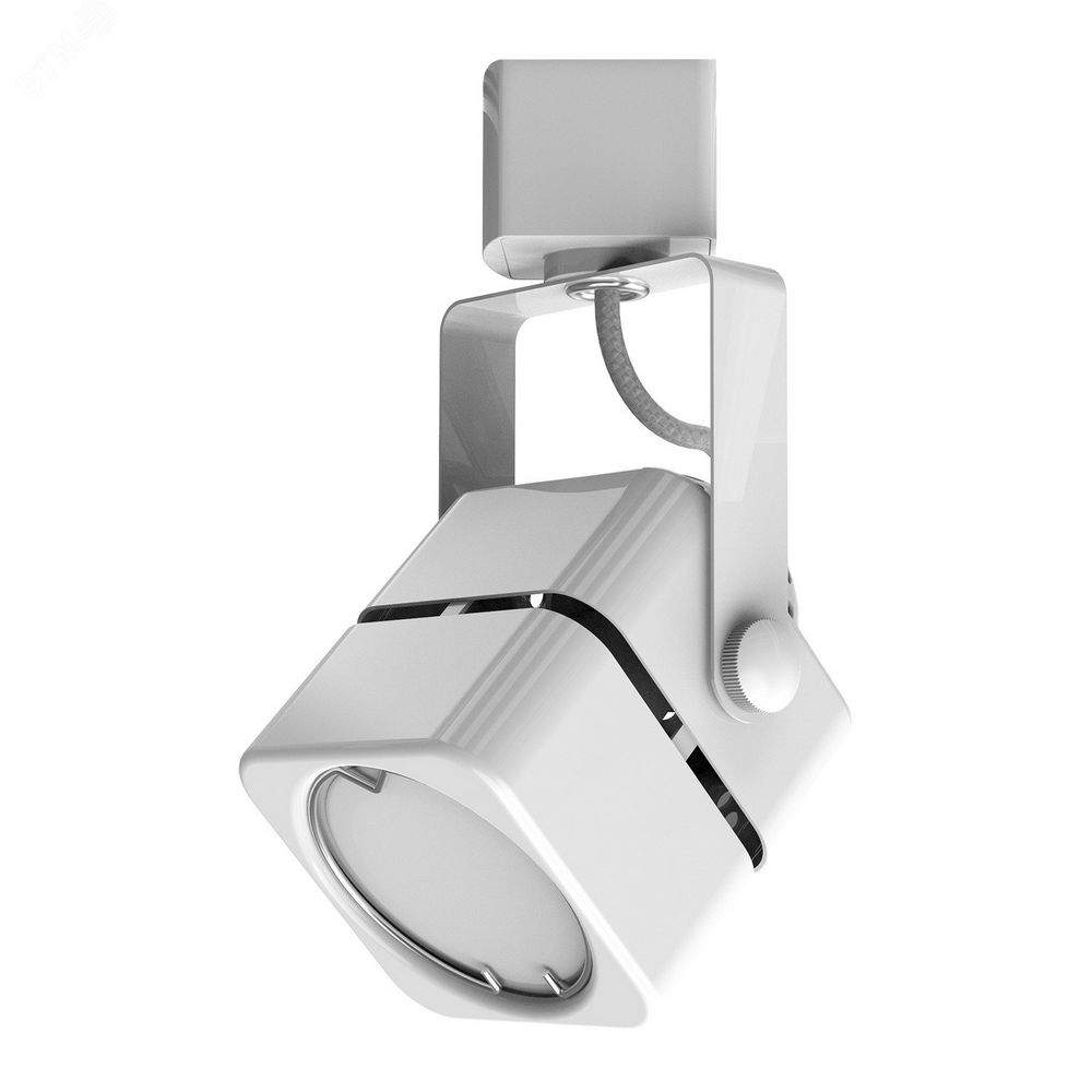 Светильник под лампу Gauss Track Light Bulb 60x80x145 мм, трековый, однофазный, цоколь - GU10, форма - куб, материал корпуса - сталь, цвет - белый