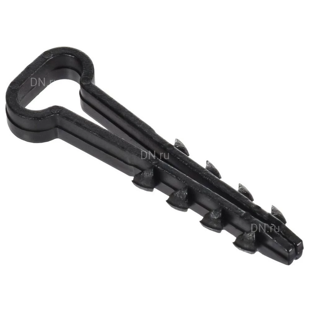 Дюбель-хомут GENERICA 10-5мм для плоского кабеля, материал корпуса - полиамид, цвет - черный, упаковка - 100шт UDH14-10-05-100-K02-G
