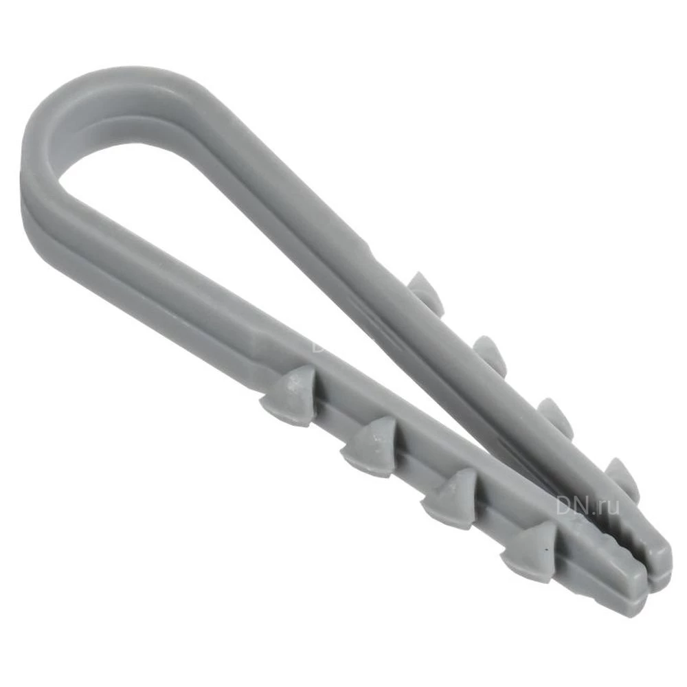 Дюбель-хомут GENERICA 5-10мм для круглого кабеля, материал корпуса - полиамид, цвет - серый, упаковка - 100шт UDH13-05-10-100-K03-G