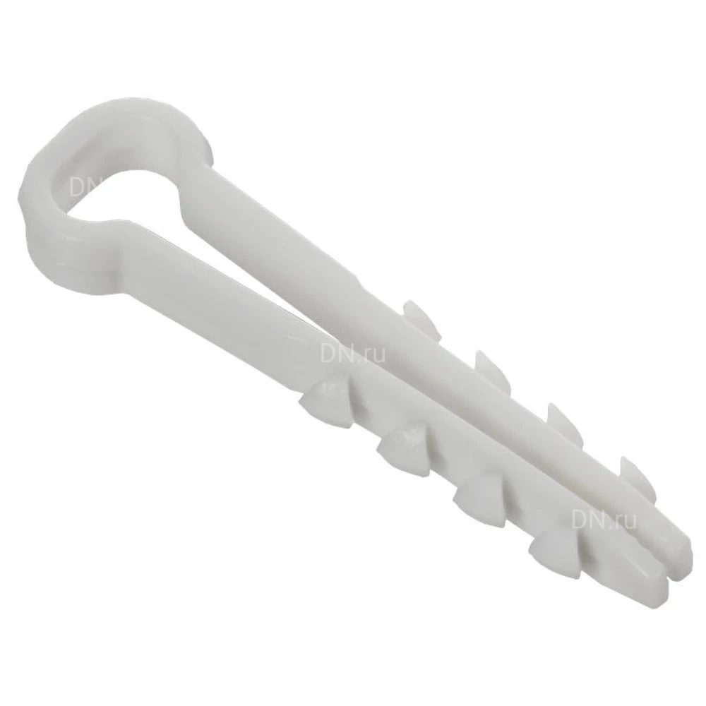 Дюбель-хомут GENERICA 10-5мм для плоского кабеля, материал корпуса - полиамид, цвет - белый, упаковка - 100шт UDH14-10-05-100-K01-G