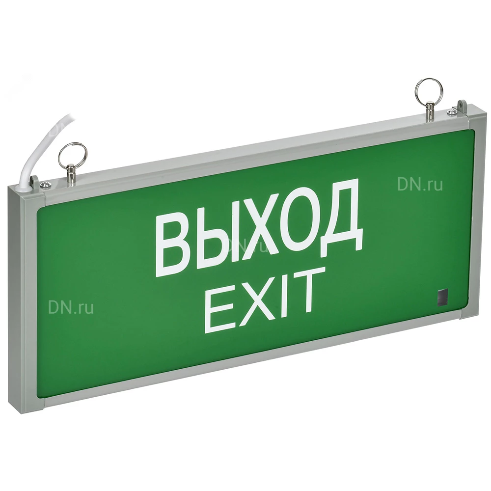 Светильник аварийный GENERICA ССА101 ВЫХОД-EXIT 1 Вт, световой поток 2.7Лм, IP20, 1.5 ч, цвет - серый LSSA0-101-D15-20-K03-G