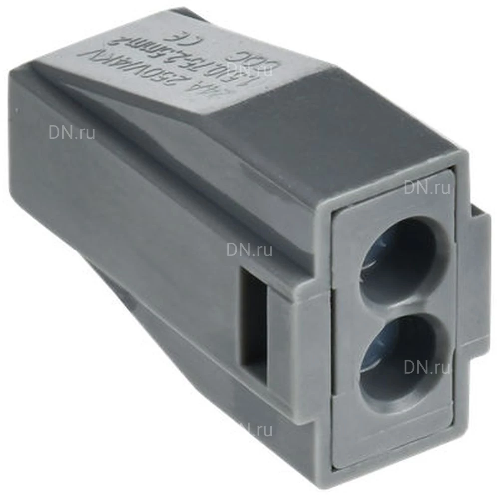Клемма строительно-монтажная GENERICA СМК 773-322 400В, 24 А, количество проводников - 2шт, цвет - черный UKZ10-322-100-G