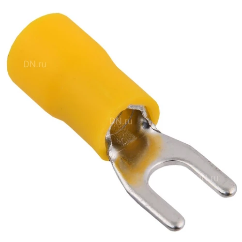 Наконечники вилочные GENERICA НВИ, изолированные, сечение 0.5-6мм2, диаметр кольца 4.3-6.4мм, материал - латунь, упаковка 100шт