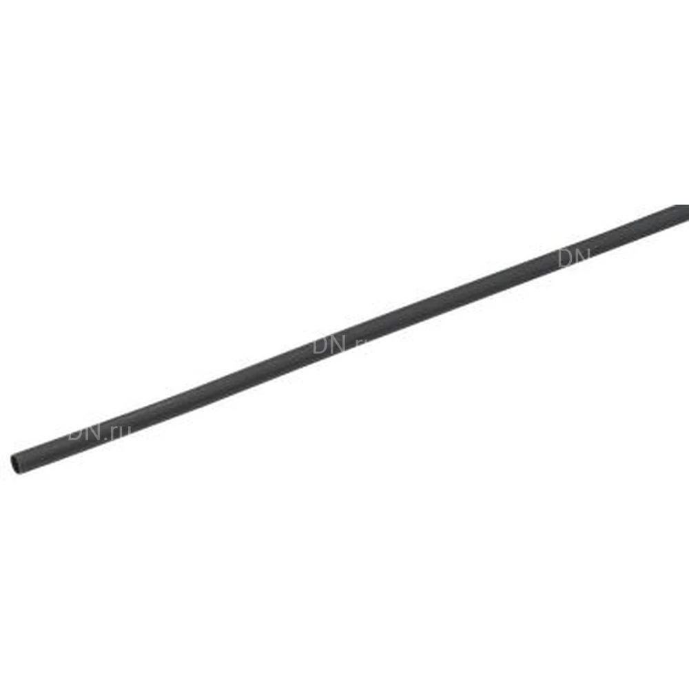 Трубка термоусадочная GENERICA ТТУ 2/1 черная 1м, диаметр до усадки - 2.55мм, диаметр после усадки - 1.2мм, коэффициент усадки - 2:1, материал - полиэтилен UDR10-002-001-001-K02-G (кратно 200м)