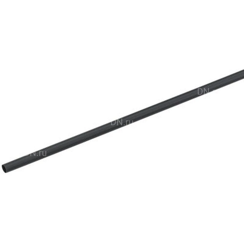 Трубка термоусадочная GENERICA ТТУ 5/2.5 черная 1м, диаметр до усадки - 5.6мм, диаметр после усадки - 3мм, коэффициент усадки - 2:1, материал - полиэтилен UDR10-005-D25-001-K02-G (кратно 50м)