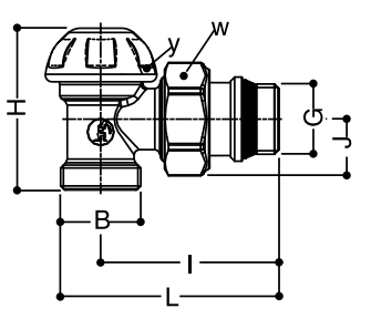 Клапан запорный для полотенцесушителей и дизайн радиаторов Giacomini T29C Ду15 Ру16 1/2″x16 НР угловой штуцер с герметичной прокладкой хром глянцевый