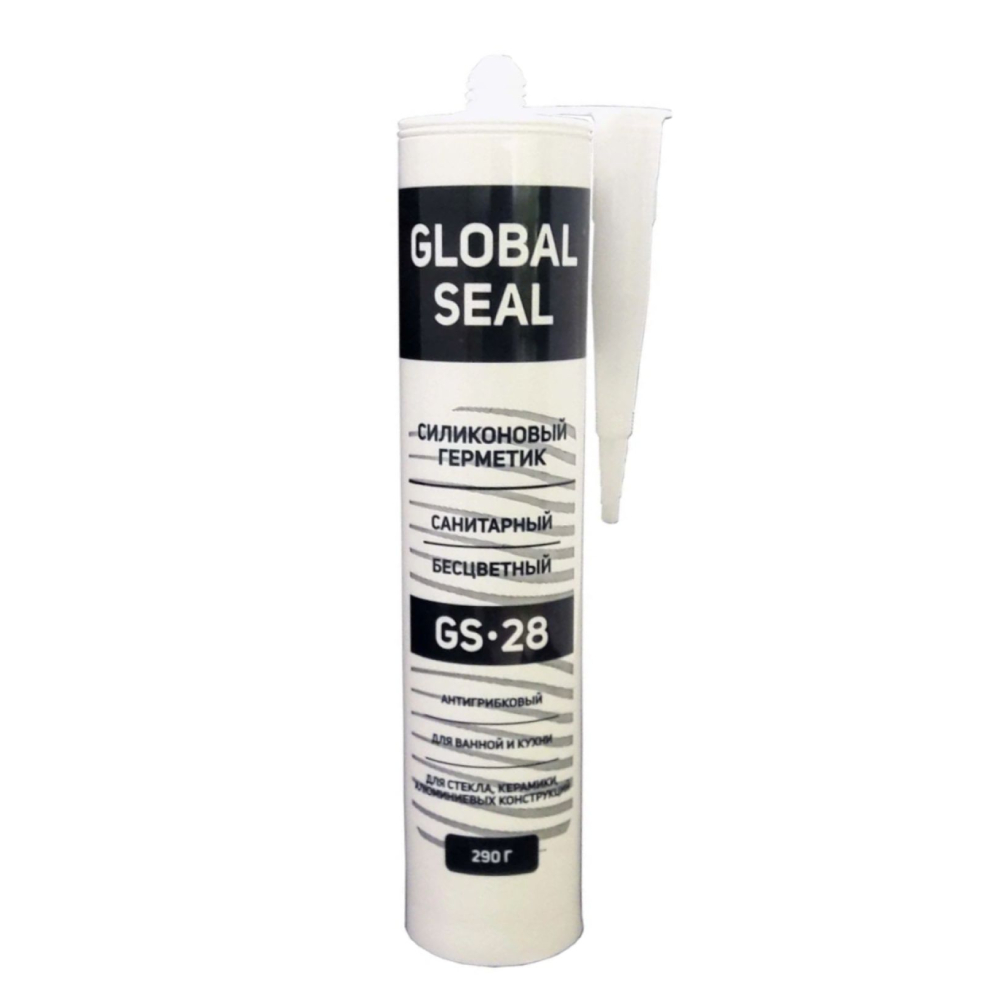 Герметик GlobalSeal GS28 290 гр силиконовый, санитарный, бесцветный