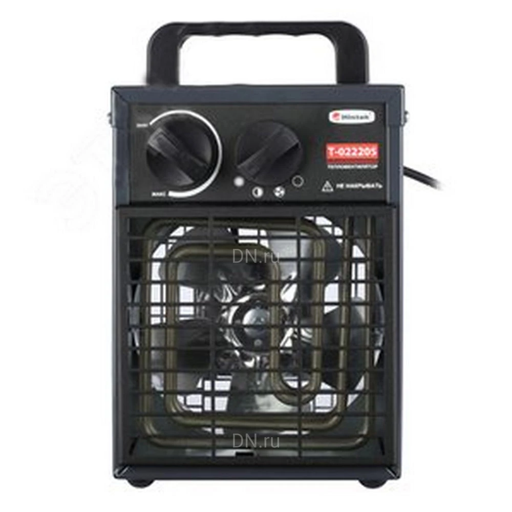 Тепловая пушка Hintek T-02220S электрическая, производительность - 140м3/ч, мощность - 2кВт, площадь -  20м2, 220В, IP20