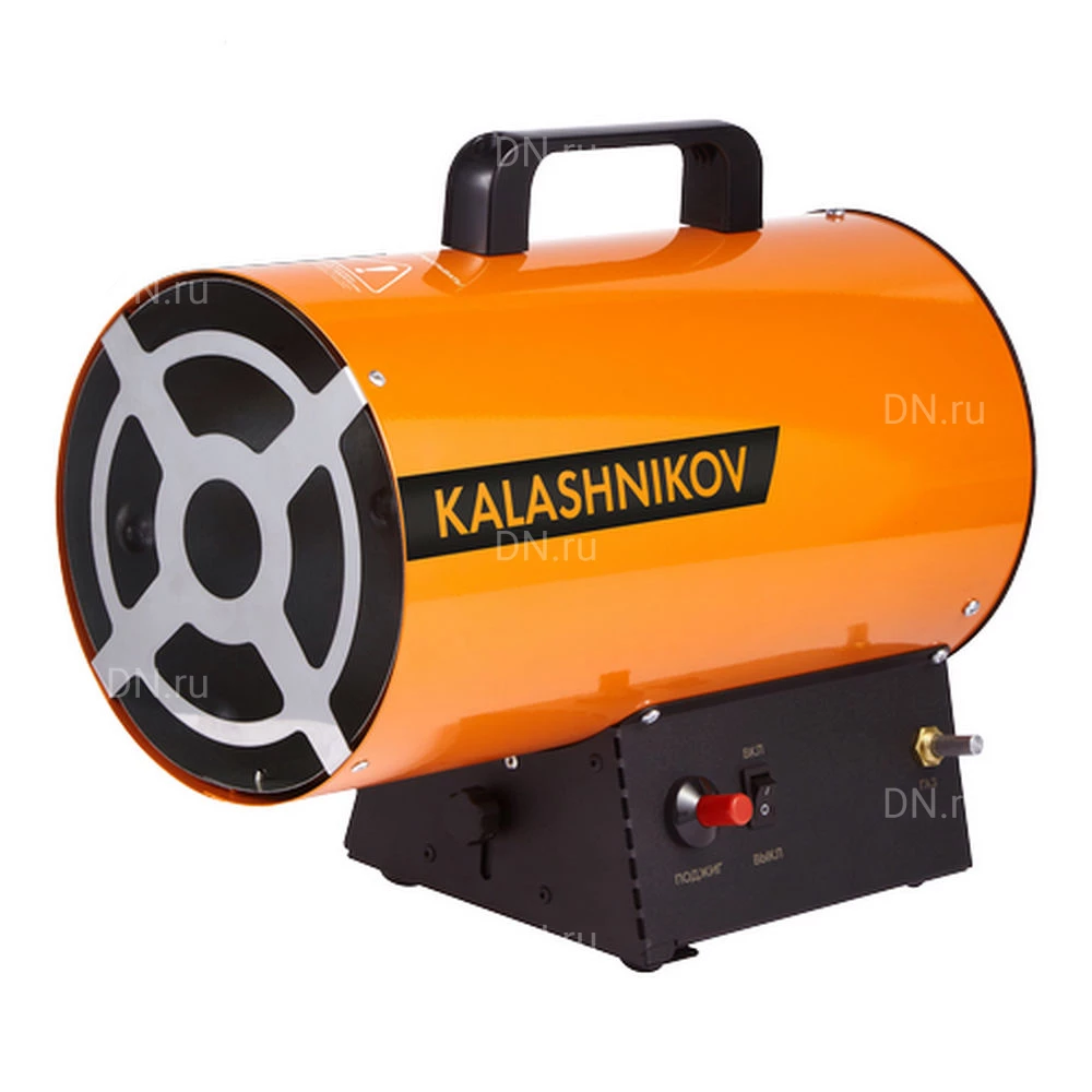 Тепловая пушка KALASHNIKOV KHG-10 газовая, производительность - 350м3/ч, мощность - 10кВт, расход топлива - 0.7-0.8 кг/ч , 220В, IP10