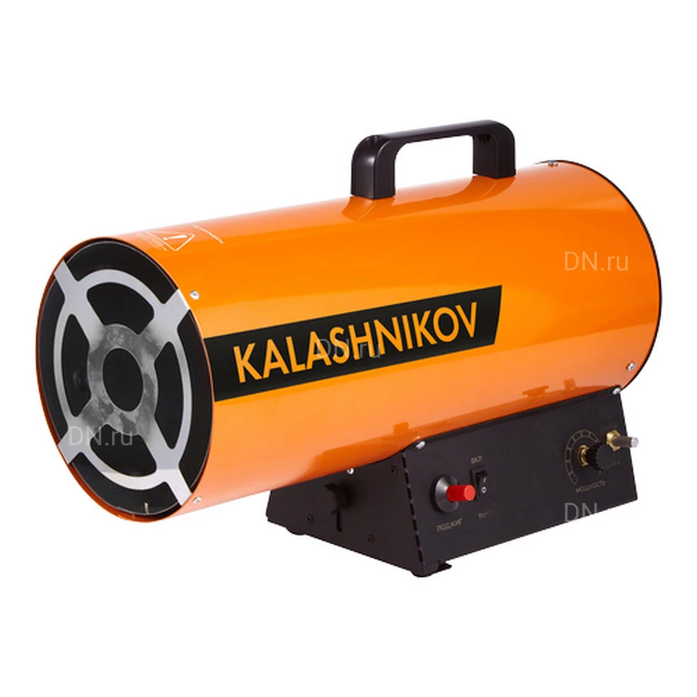 Тепловая пушка KALASHNIKOV KHG-20 газовая, производительность - 350м3/ч, мощность - 17кВт, расход топлива - 1.3-1.45 кг/ч , 220В, IP10