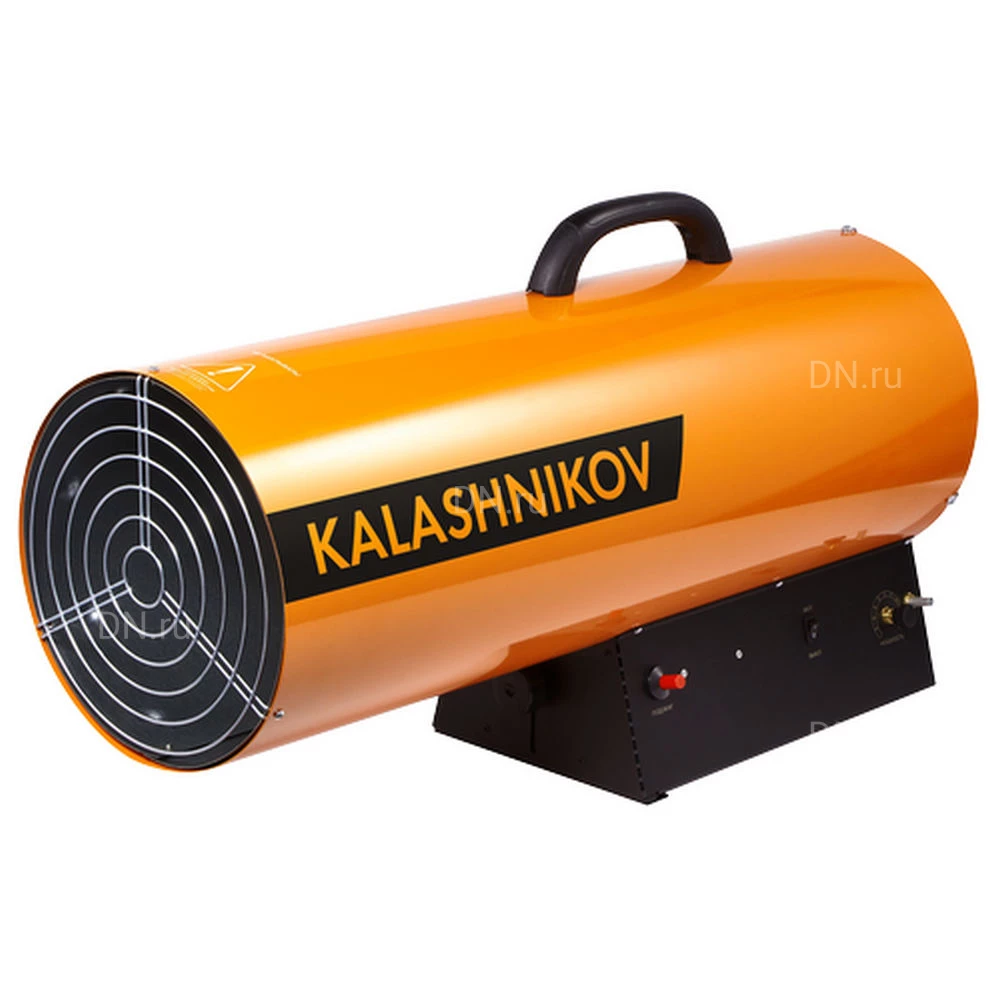 Тепловая пушка KALASHNIKOV KHG-85 газовая, производительность - 2000м3/ч, мощность - 75кВт, расход топлива - 5.6-6.2 кг/ч , 220В, IP10