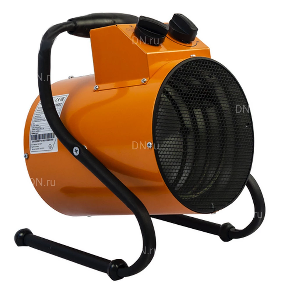 Тепловая пушка KALASHNIKOV KVF-E2-11 электрическая, производительность - 260м3/ч, мощность - 2кВт, площадь -  20м2, круглая, 220В, IP20