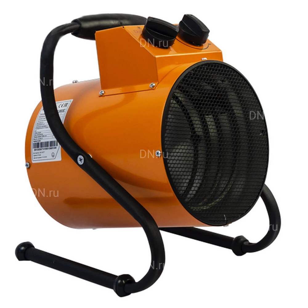 Тепловая пушка KALASHNIKOV KVF-E3-11 электрическая, производительность - 260м3/ч, мощность - 3кВт, площадь -  30м2, круглая, 220В, IP20