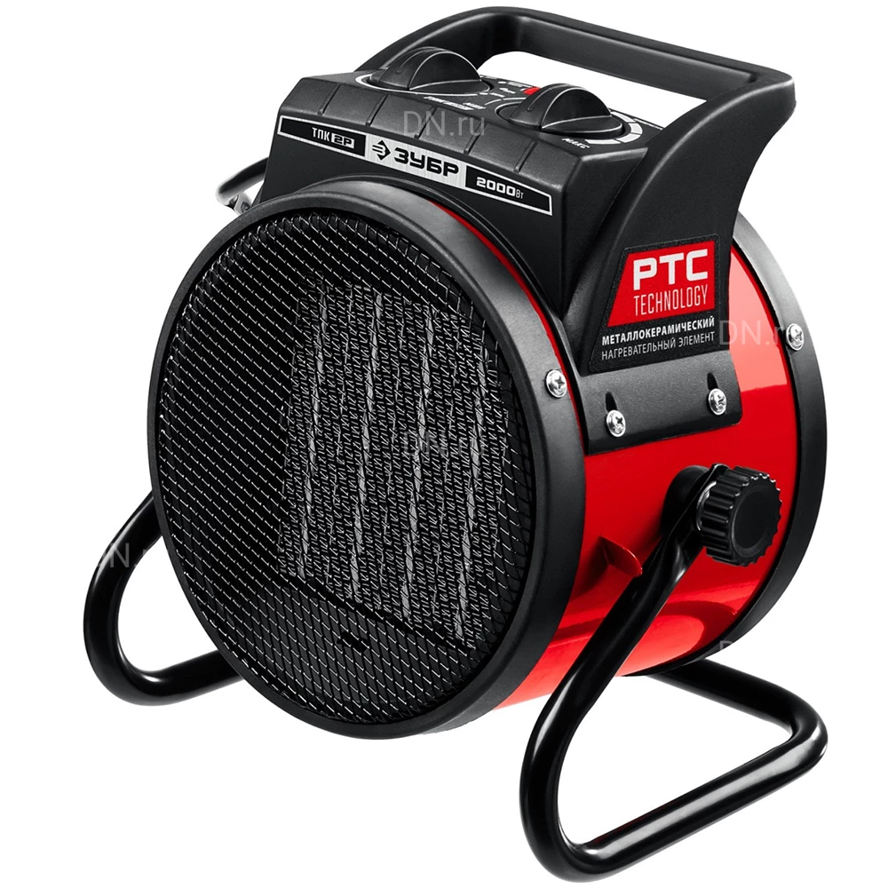 Тепловая пушка Зубр ТПК-2Р электрическая, производительность - 150м3/ч, мощность - 2кВт, площадь -  25м2, круглая, 220В