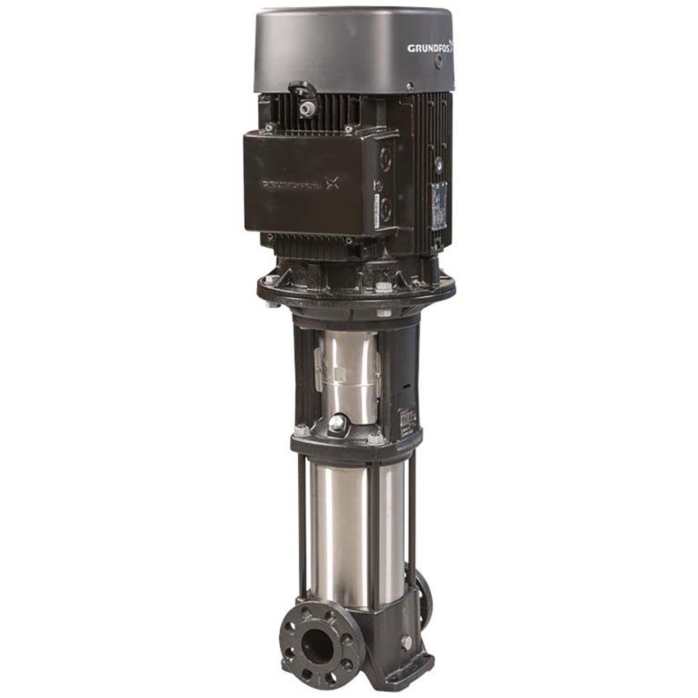 Насос многоступенчатый Grundfos CR 10-02 поверхностный, корпус - чугун, мощность - 0.75кВт, напор - 20.2м, производительность - 167л/мин, 380В