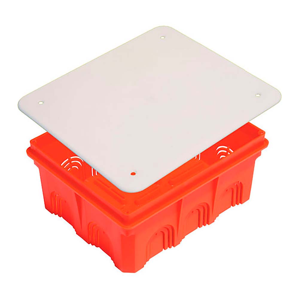 Коробка разветвительная HEGEL для сплошных стен 160х130х70 мм, 12 вводов, IP20, красная