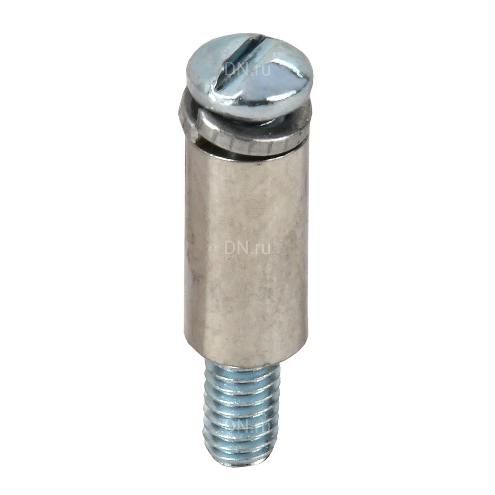 Винт и втулка IEK под перемычку для CTS 2.5/4мм2, материал - латунь никелированная, цвет - серый, YCT10-00-K03-002-SS