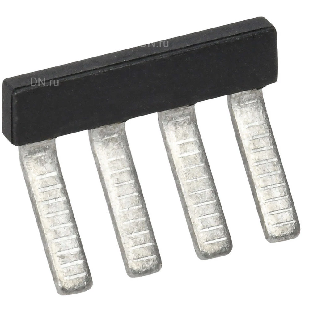 Перемычка гребенчатая IEK 4мм2 4PIN для колодки клеммной CTS, количество контактов - 4, сечение - 4мм2, цвет - черный, YCT10-00-K03-004-EC-4P (кратно 100шт)