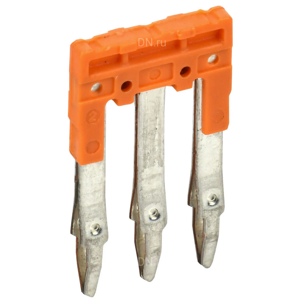Перемычка втычная IEK 2.5мм2 3PIN ARMAFIX для клемм CP/СY/CX, количество контактов - 3, сечение - 2.5мм2, цвет - оранжевый, YCT20-00-K03-002-EC-3P