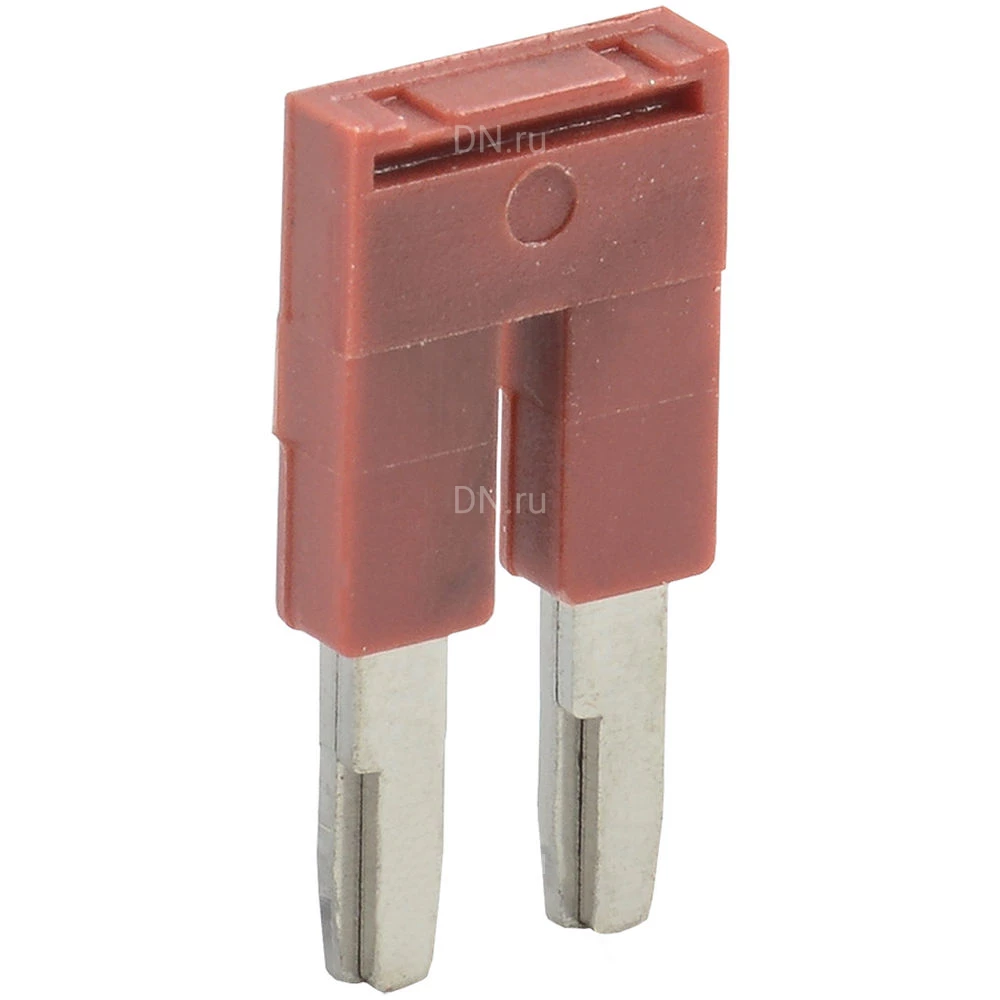 Перемычка IEK 4мм2 2PIN для КПИ, количество контактов - 2, сечение - 4мм2, цвет - красный, YZN11FBS-004-2P (кратно 25шт)