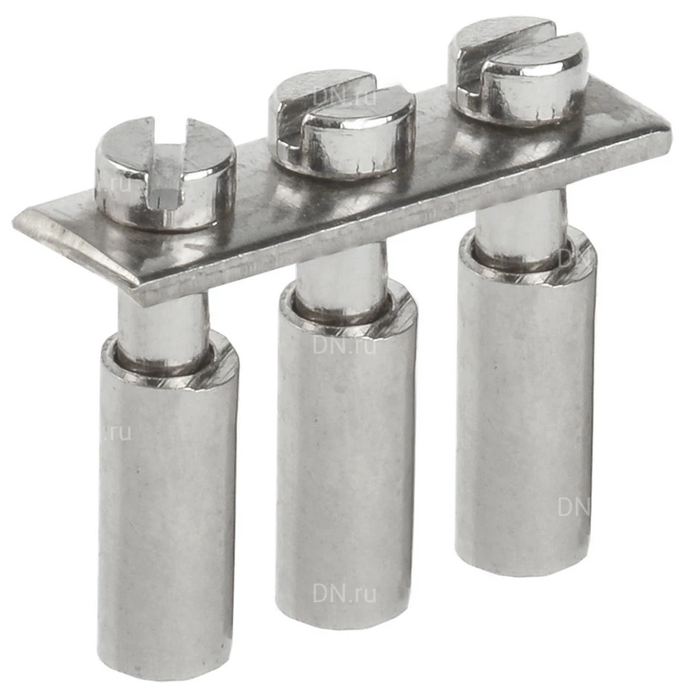 Перемычка центральная IEK 6мм2 3PIN для КВИ, количество контактов - 3, сечение - 6мм2, цвет - серый, YZN30Q-006-3P (кратно 50шт)