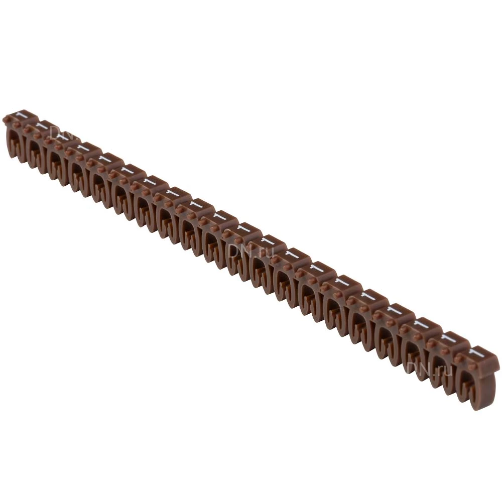 Маркер IEK открытого типа KE символ «1» для кабелей 4-6кв.мм, 1 упаковка (500шт), UMK-KE3-1