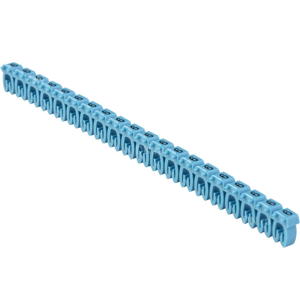 Маркер IEK открытого типа KE символ «6» для кабелей 4-6кв.мм, 1 упаковка (500шт), UMK-KE3-6