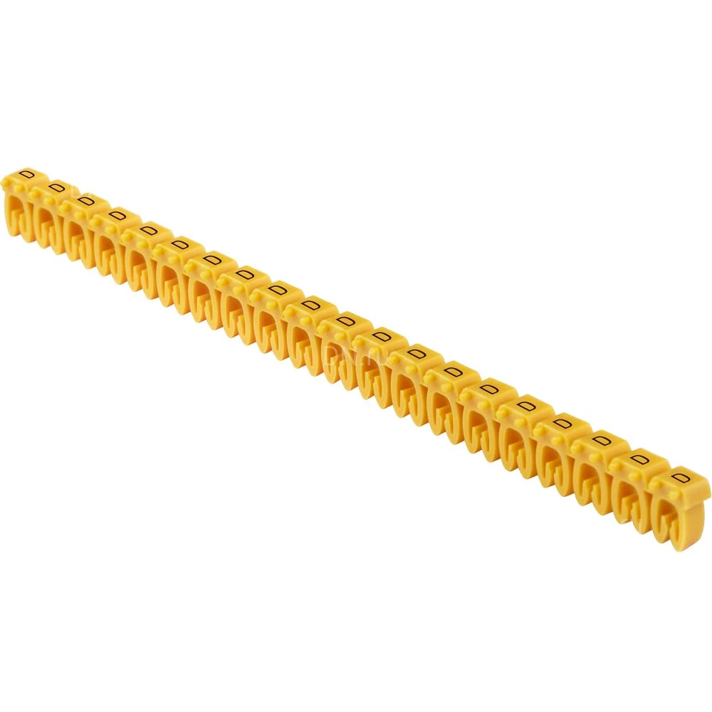 Маркер IEK открытого типа KE символ «D» для кабелей 4-6кв.мм, 1 упаковка (200шт), UMK-KE3-D