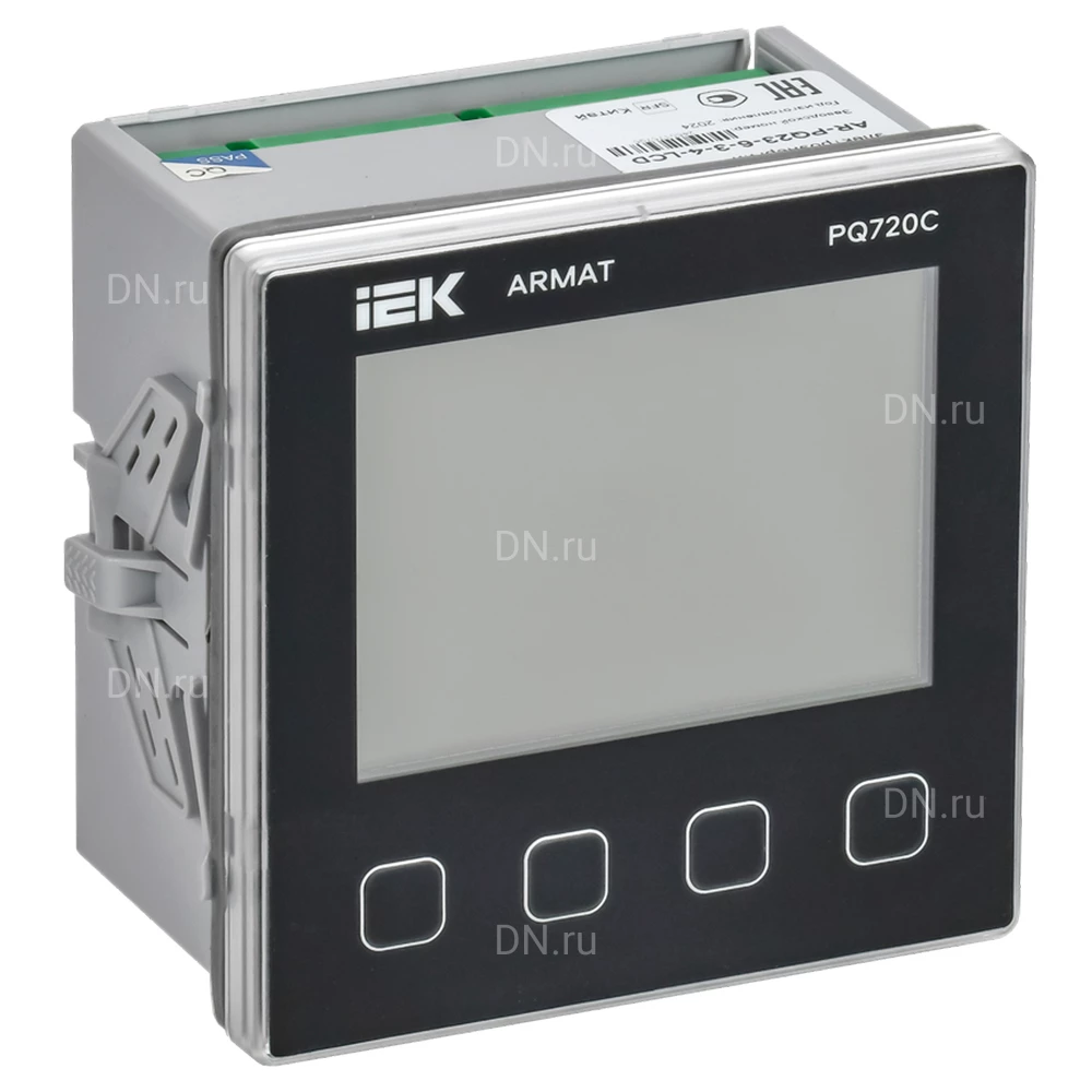 Анализатор качества электроэнергии IEK ARMAT PQ720C класс точности 0.2, интерфейс RS485, LCD дисплей AR-PQ23-6-3-4-LCD