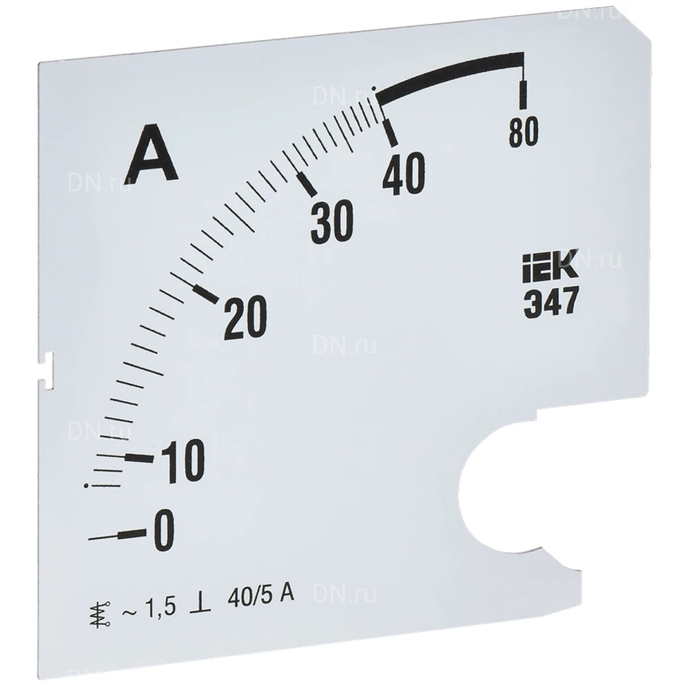 Шкала сменная IEK 40/5А-1.5 для амперметра Э47, размер - 96х96мм IPA20D-SC-0040