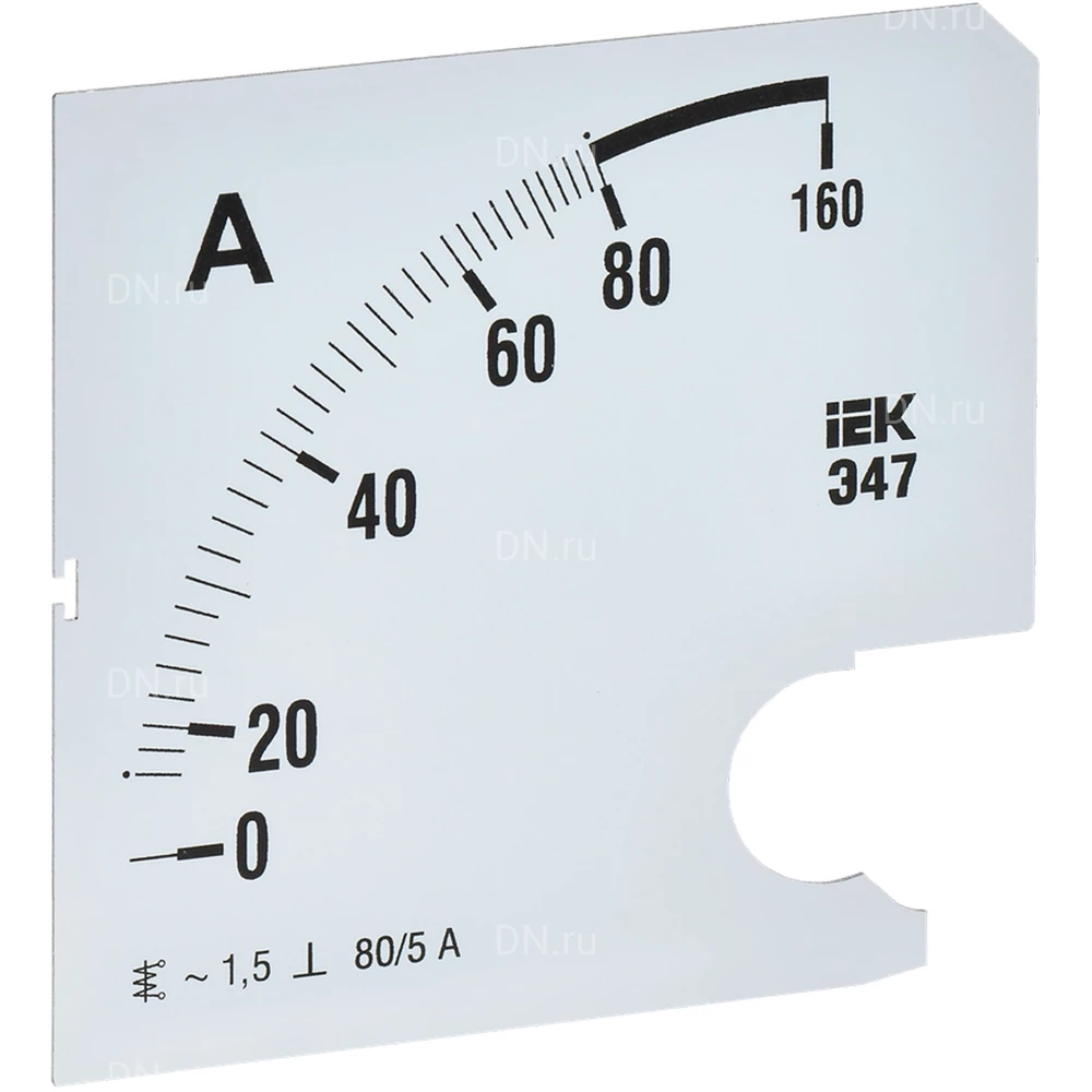 Шкала сменная IEK 80/5А-1.5 для амперметра Э47, размер - 96х96мм IPA20D-SC-0080