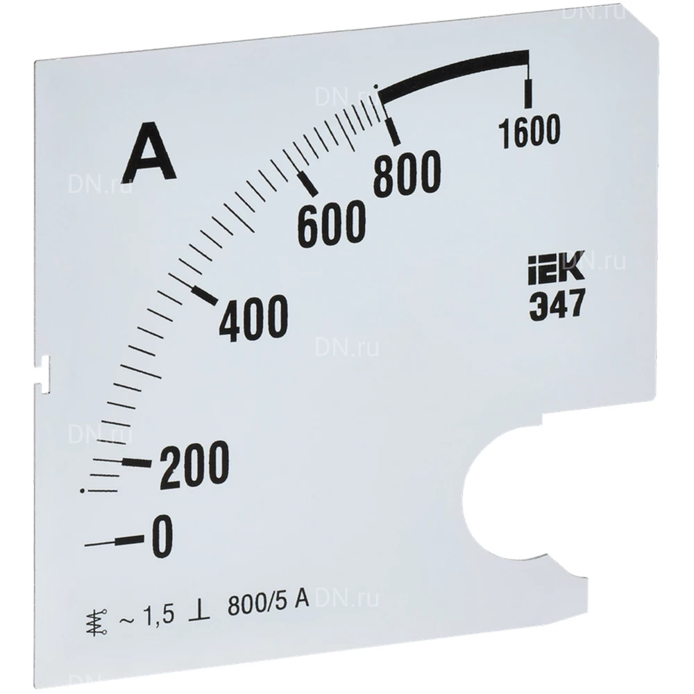 Шкала сменная IEK 800/5А-1.5 для амперметра Э47, размер - 96х96мм IPA20D-SC-0800