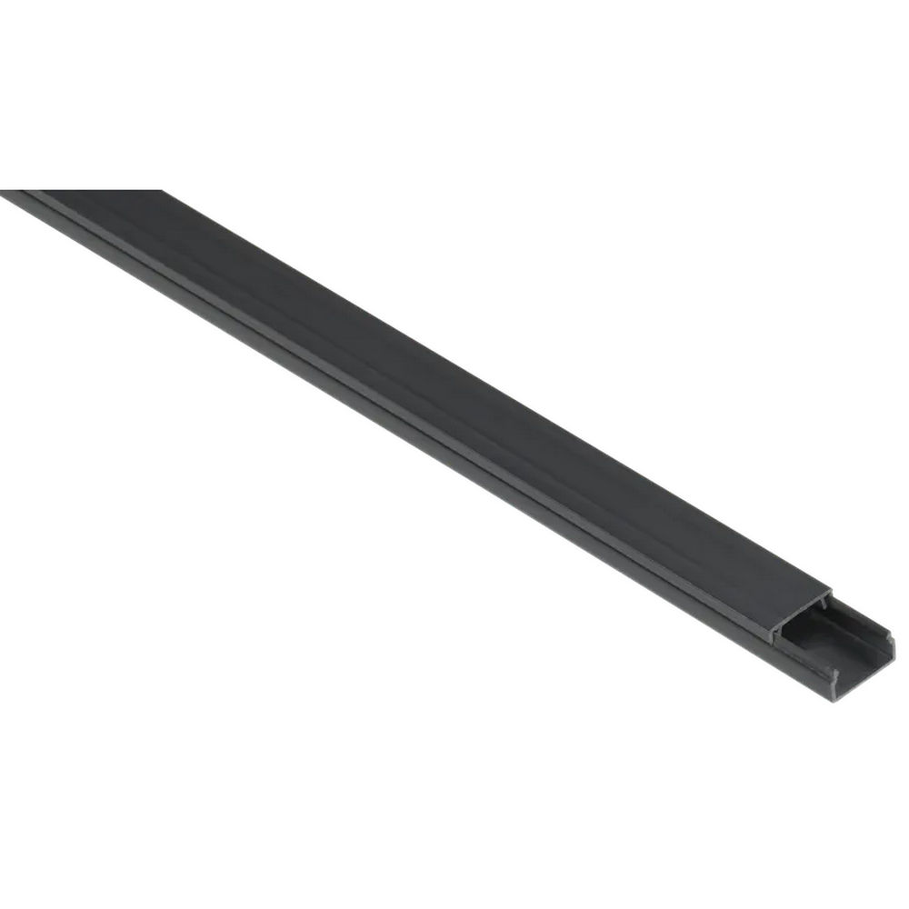 Кабель-канал магистральный IEK Элекор 10x20x2000 мм, длина 96 м, материал - пластик, цвет черный