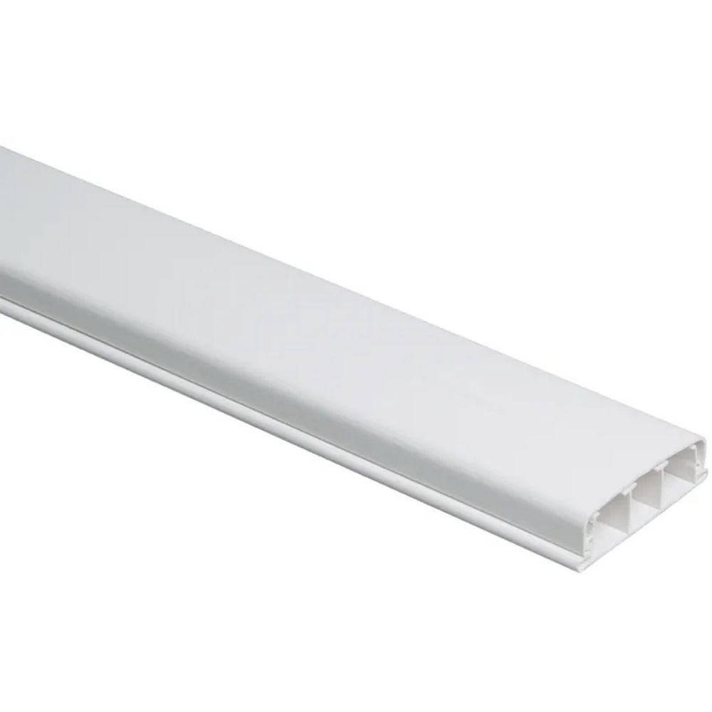 Кабель-канал плинтусный IEK Элекор 20x80x2000 мм, длина 2 м, материал - пластик, цвет белый