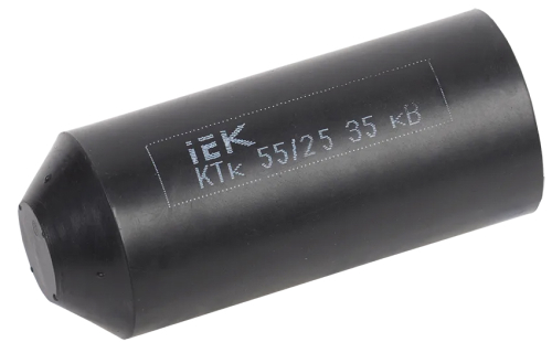 Капы термоусаживаемые IEK КТк внутренний диаметр до/после усадки 55/5 мм, напряжение 35кВ, с внутренним клеевым слоем цвет черный