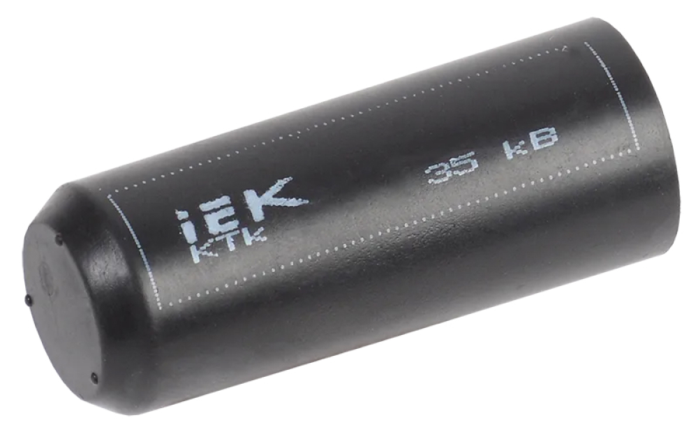 Капа термоусаживаемая IEK КТк внутренний диаметр до/после усадки 22/8 мм, напряжение 35кВ, с внутренним клеевым слоем цвет черный
