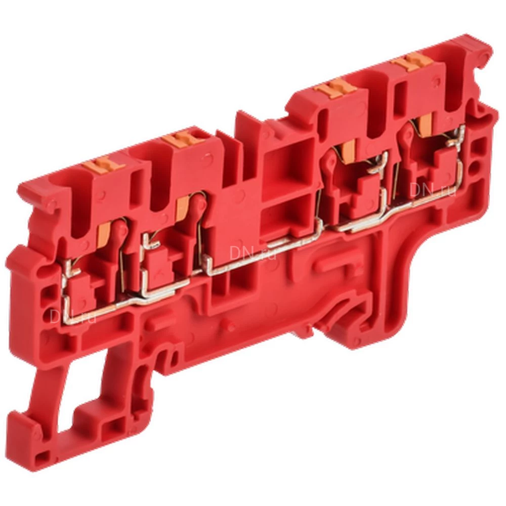 Колодка клеммная IEK ARMAFIX Push-In CP-MC 2.5мм2, пружинная, 4 вывода, диапазон сечений - 0.2-2.5мм2, цвет - красный AF-CT22-00-4-K04-002