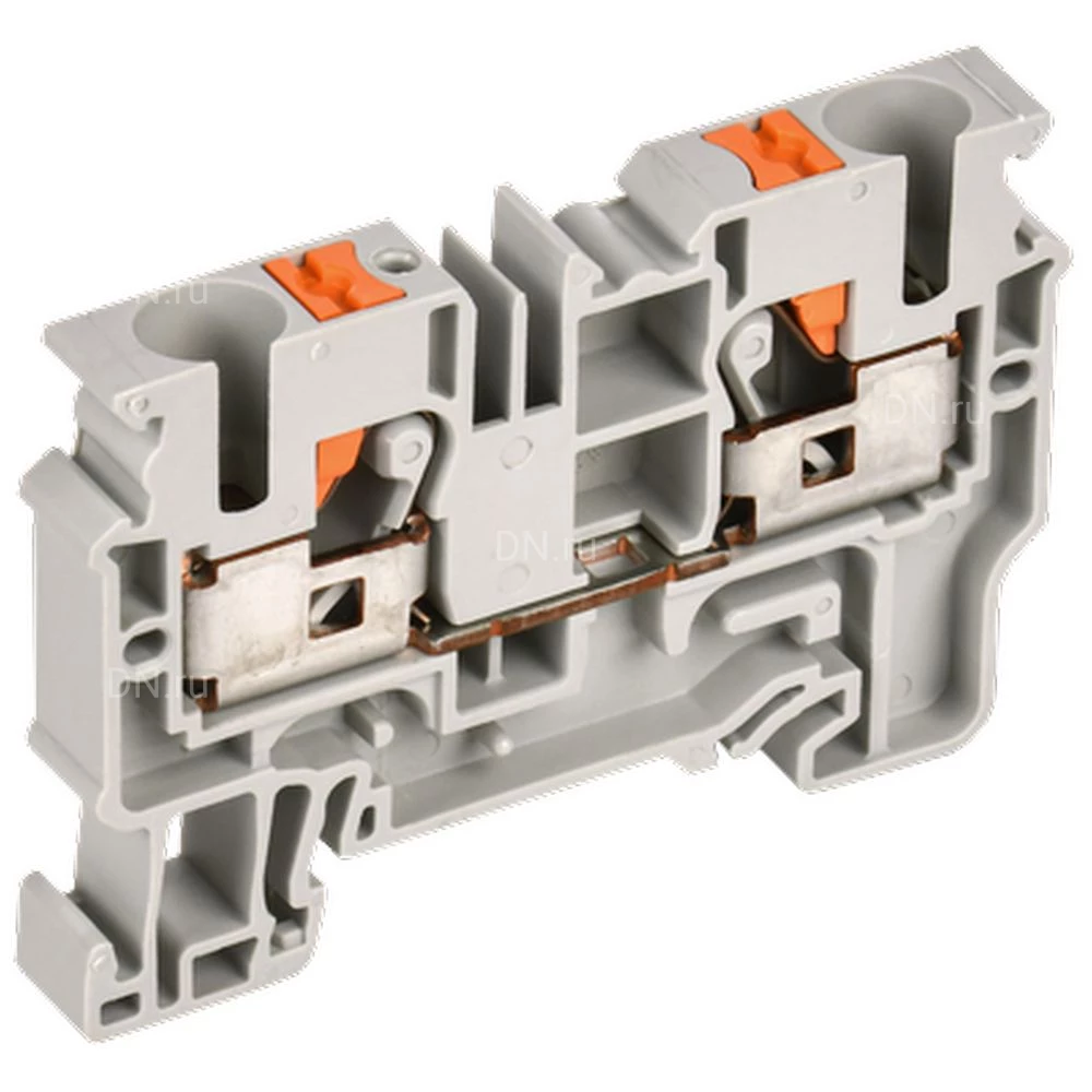 Колодка клеммная IEK ARMAFIX Push-In CP 10мм2, пружинная, диапазон сечений - 0.5-10.0мм2, цвет - серый YCT20-00-K03-010