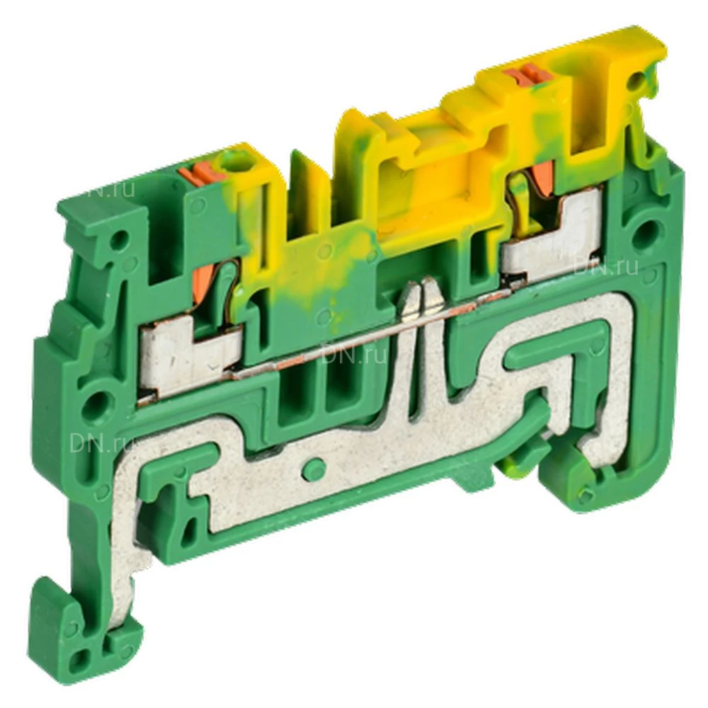 Колодка клеммная IEK ARMAFIX Push-In CP-PEN 1.5мм2, пружинная, заземляющая, диапазон сечений - 0.2-1.5мм2, цвет - желто-зеленый YCT21-00-K52-001