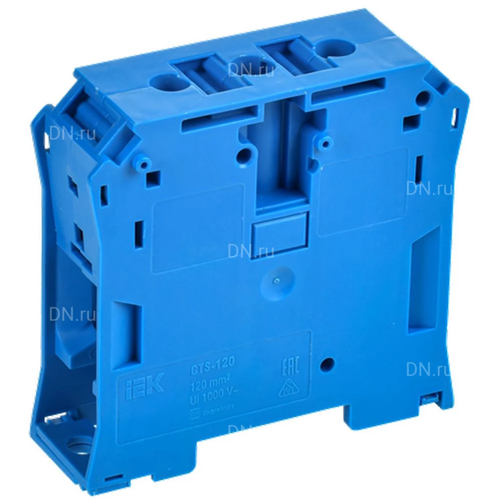 Колодка клеммная IEK ARMAFIX CTS 120мм2, винтовая, диапазон сечений - 25-120.0мм2, цвет - синий YCT10-00-K07-120