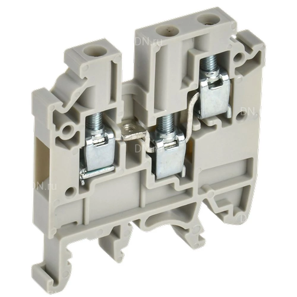 Колодка клеммная IEK ARMAFIX CTS-MC 4мм2, винтовая, 3 вывода, диапазон сечений - 0.2-4.0мм2, цвет - серый YCT12-00-3-K03-004