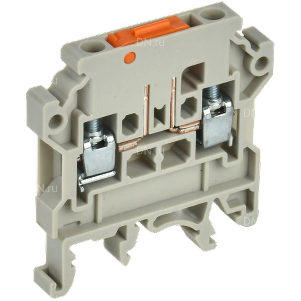 Колодка клеммная IEK ARMAFIX CTS-DT 4мм2 измерительная, винтовая, ножевой размыкатель, диапазон сечений - 0.2-4.0мм2, цвет - серый, упаковка - 50шт YCT15-04-K03-004