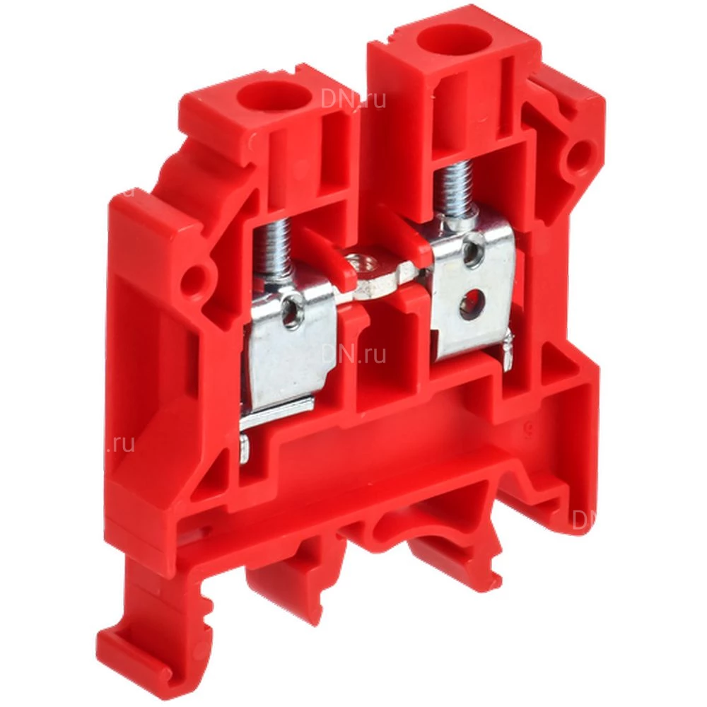 Колодка клеммная IEK ARMAFIX CTS 6мм2, винтовая, диапазон сечений - 0.5-6.0мм2, цвет - красный AF-CT10-00-K04-006