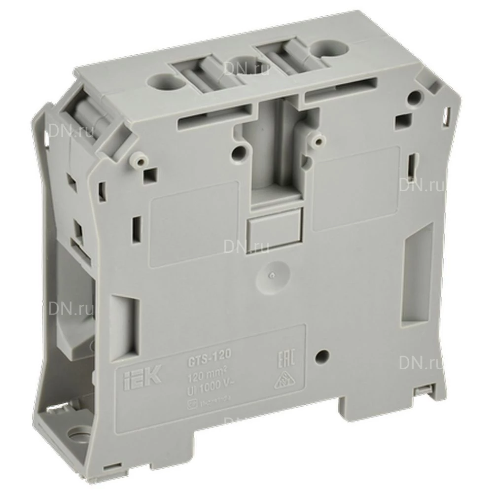 Колодка клеммная IEK ARMAFIX CTS 120мм2, винтовая, диапазон сечений - 25-120.0мм2, цвет - серый YCT10-00-K03-120