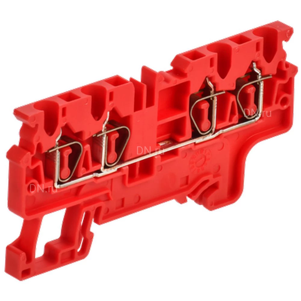 Колодка клеммная IEK ARMAFIX CX 2.5-4 4-контактная, пружинная, диапазон сечений - 0.2-2.5мм2, цвет - красный AF-CT42-00-4-K04-002