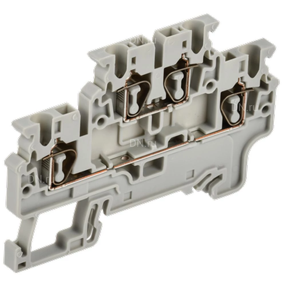 Колодка клеммная IEK ARMAFIX CX DL 2.5 2 уровня, пружинная, диапазон сечений - 0.2-2.5мм2, цвет - серый, упаковка - 50шт AF-CT40-00-2-K03-002