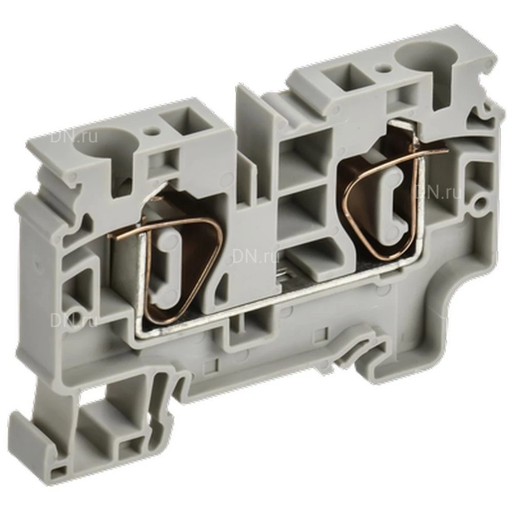 Колодка клеммная IEK ARMAFIX CX 10 10мм2 проходная, пружинная, диапазон сечений - 0.2-10.0мм2, цвет - серый AF-CT40-00-K03-010