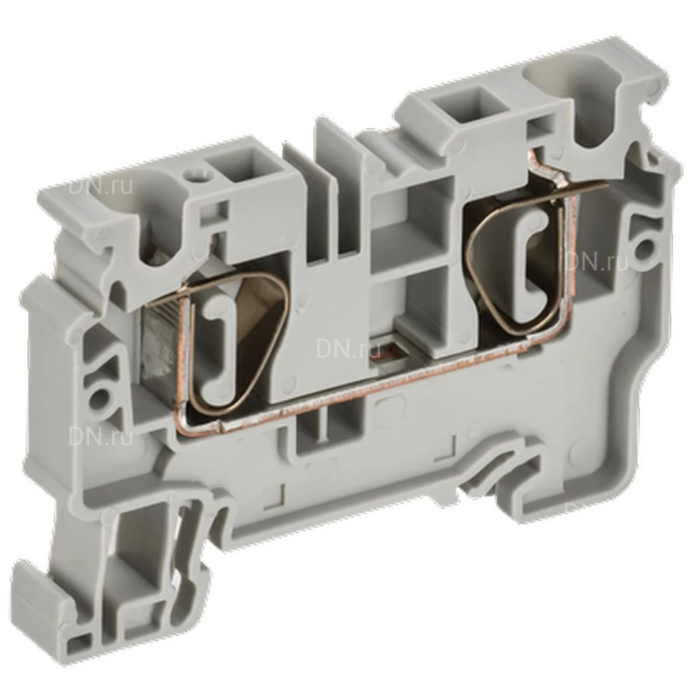 Колодка клеммная IEK ARMAFIX CX 6 6мм2 проходная, пружинная, диапазон сечений - 0.2-6.0мм2, цвет - серый AF-CT40-00-K03-006