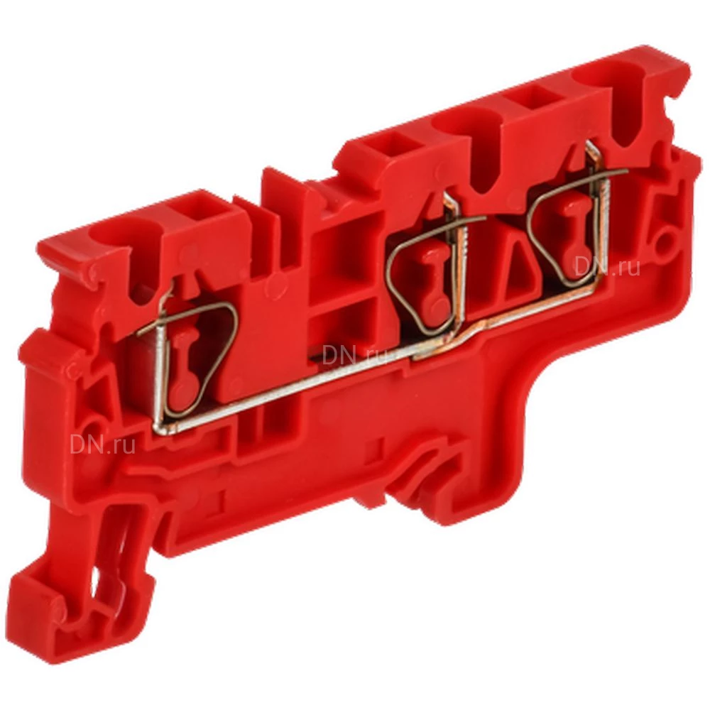 Колодка клеммная IEK ARMAFIX CX 4-3 3-контактная, пружинная, диапазон сечений - 0.2-4.0мм2, цвет - красный AF-CT42-00-3-K04-004
